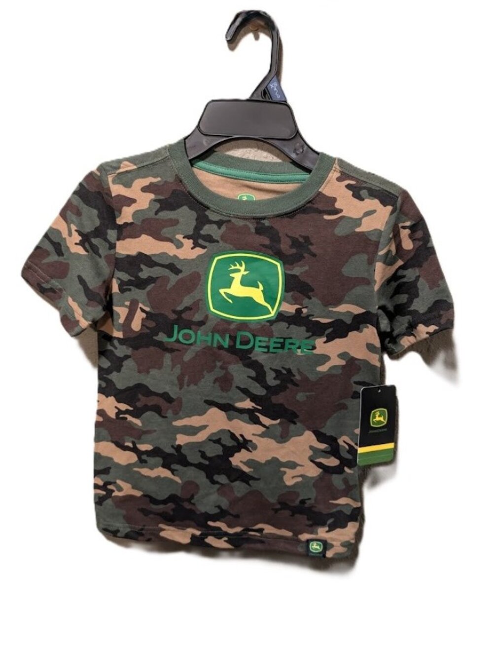 John Deere Boys Graphic Crewneck T-Shirt Camo Short Sleeve